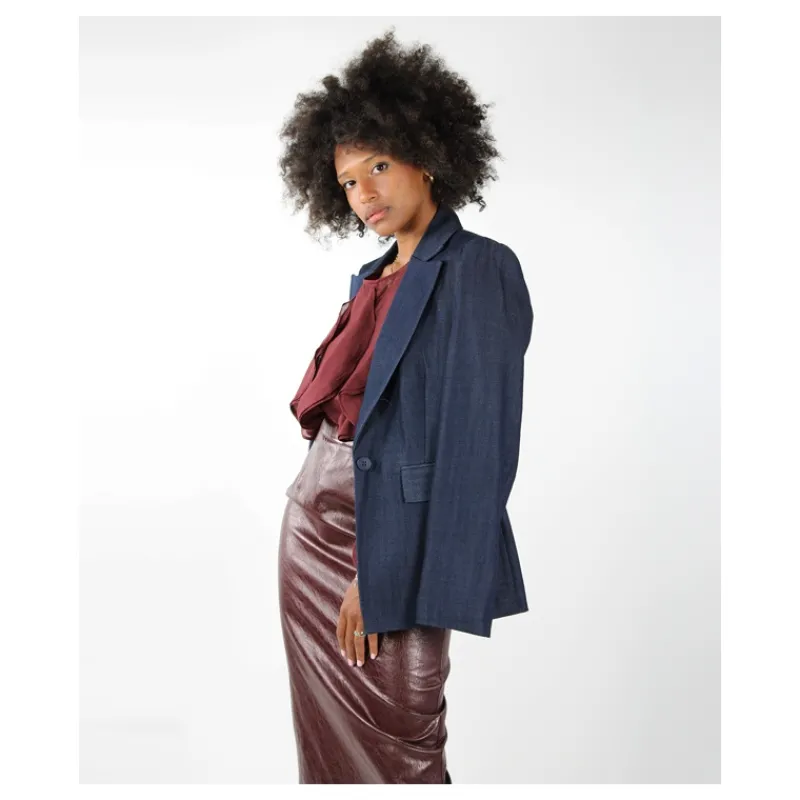 BLAZER IN DENIM HOZONE- Capi Spalla