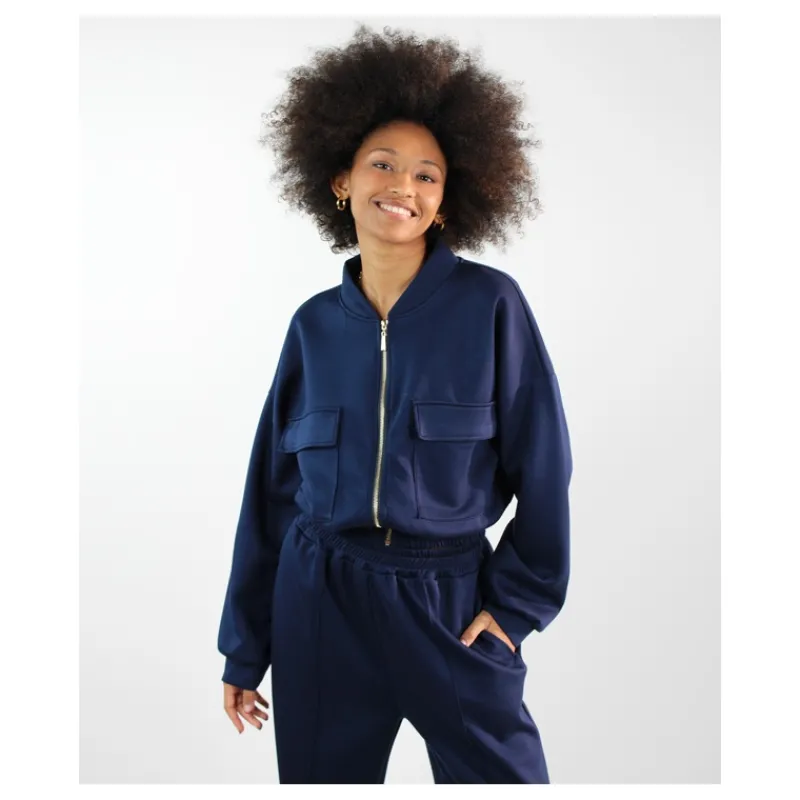 BOMBER NEOPRENE CON ZIP HOZONE- Felpe