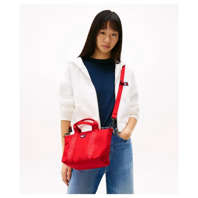 BORSA TOTE ESSENTIAL CON LOGO RIPETUTO TOMMY JEANS- Accessori