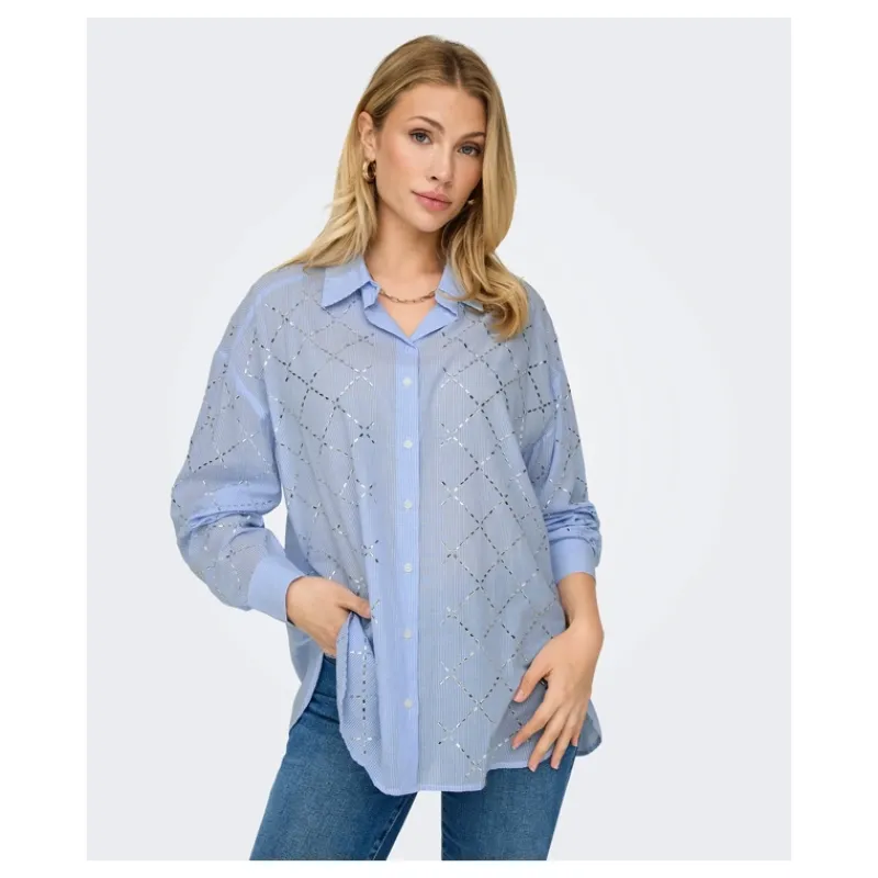 CAMICIA CON STRASS ONLY- Camicie E Bluse