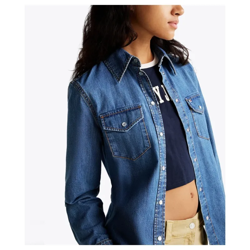 camicia_in_denim_western__3.webp CAMICIA IN DENIM WESTERN TOMMY JEANS- Camicie E Bluse