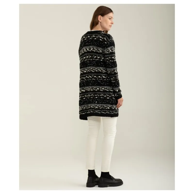 cardigan_fantasia_a_righe_2.webp CARDIGAN FANTASIA A RIGHE CON PAILLETTES FREDMELLO- Maglieria