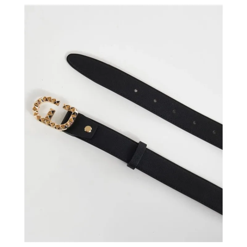CINTURA IN SIMILPELLE NERA GAUDI'- Accessori
