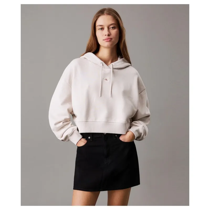 FELPA BOXY CON CAPPUCCIO CALVIN KLEIN- Felpe