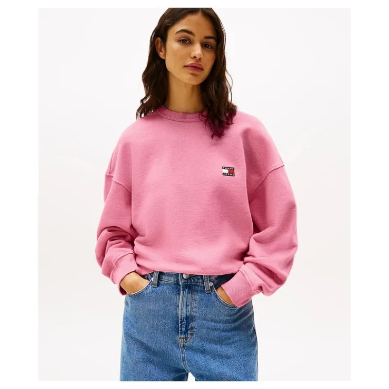 FELPA BOXY GIROCOLLO TOMMY JEANS- Felpe