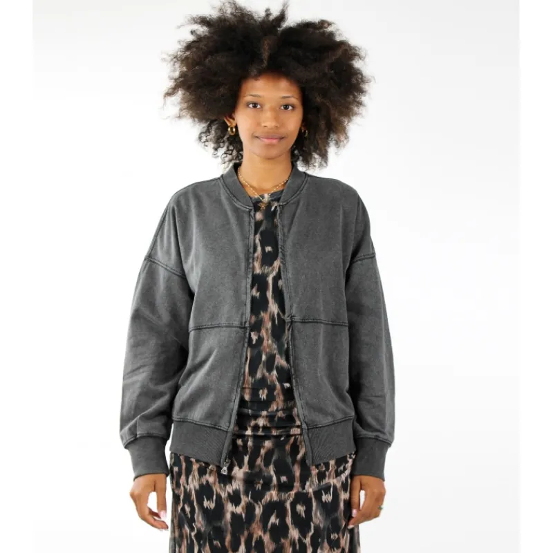 FELPA CON ZIP STILE BOMBER ONLY- Felpe