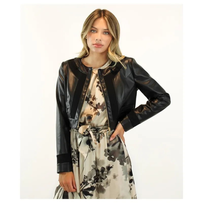 GIUBBINO CROPPED ECOPELLE HOZONE- Capi Spalla