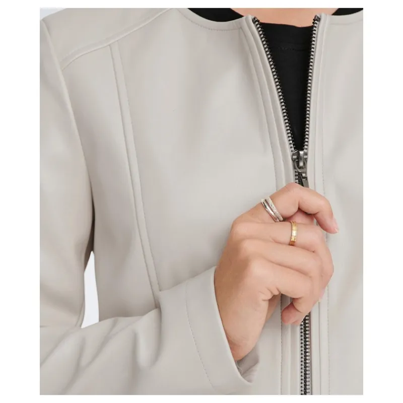 GIUBBINO ECOPELLE CON ZIP ONLY- Capi Spalla