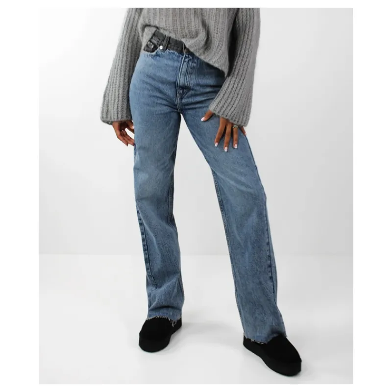 JEANS CON VITA BICOLOR ONLY- Jeans