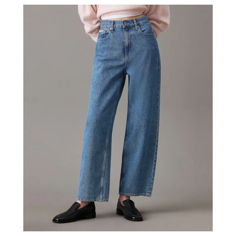 JEANS HIGH RISE BARREL CALVIN KLEIN- Jeans