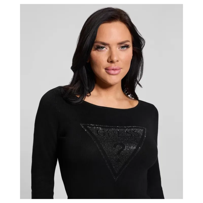 MAGLIA CON TRIANGOLO STRASS GUESS- Maglieria