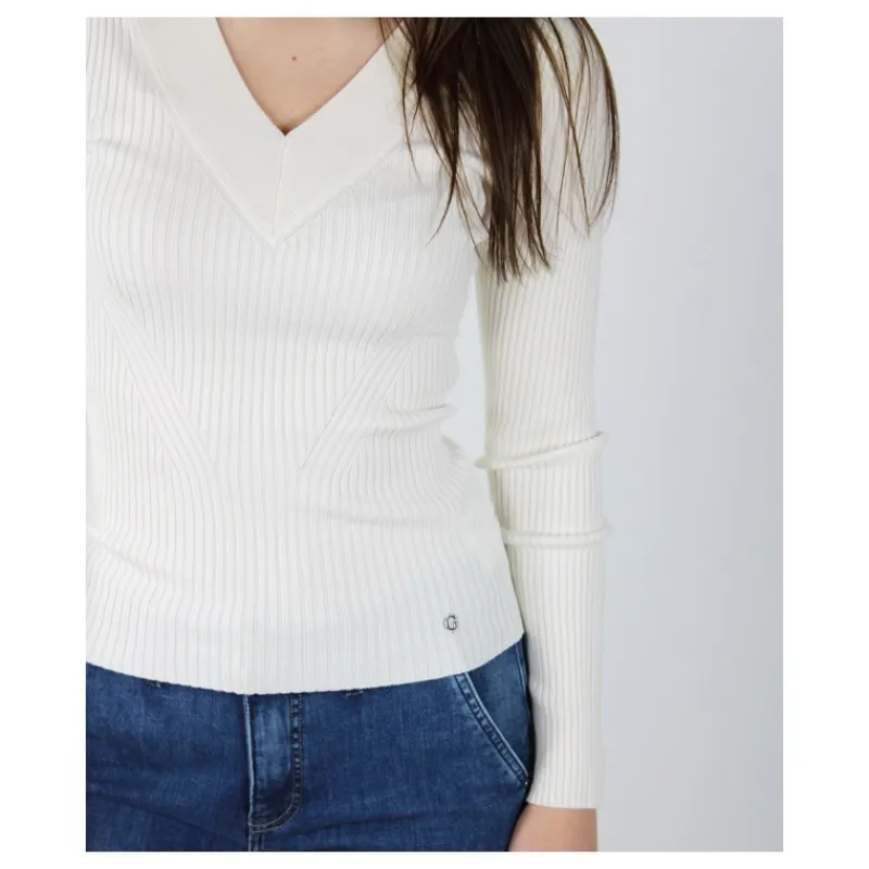 MAGLIA COSTINE SCOLLO A 'V' GUESS- Maglieria