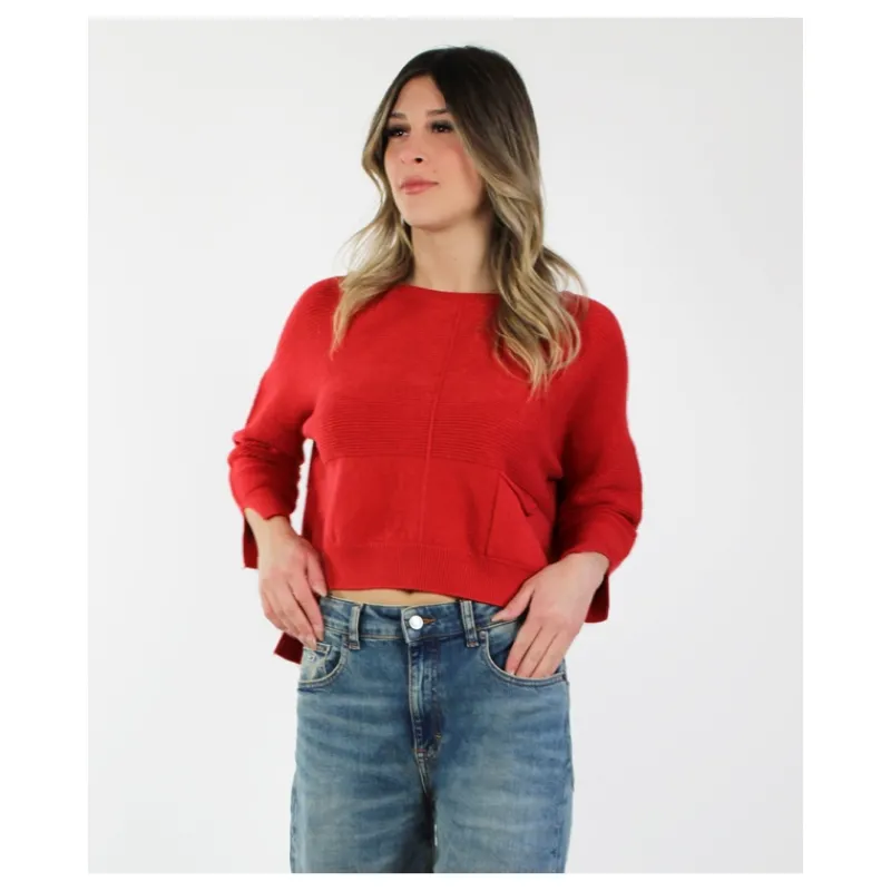 MAGLIA CROPPED CON TASCHINO HOZONE- Maglieria