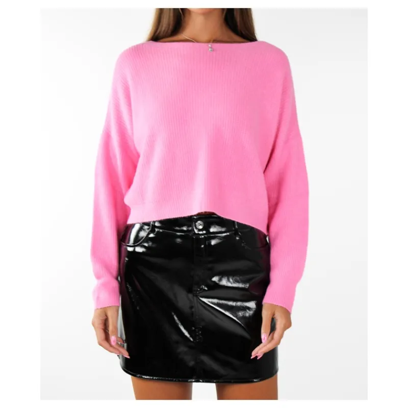 MAGLIA CROPPED GIROCOLLO HOZONE- Maglieria