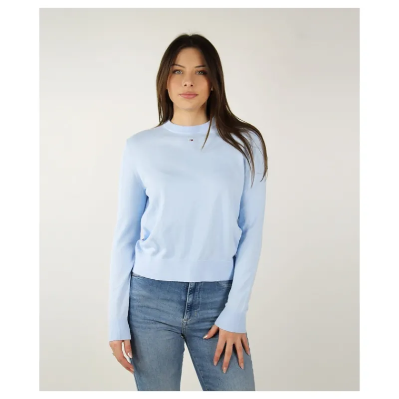 MAGLIA GIROCOLLO BASIC TOMMY JEANS- Maglieria