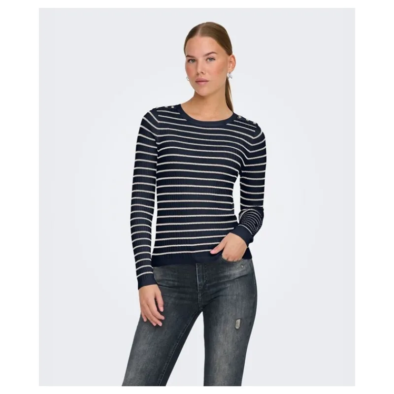 maglia_girocollo_fantasia_3.webp MAGLIA GIROCOLLO FANTASIA A RIGHE ONLY- Maglieria