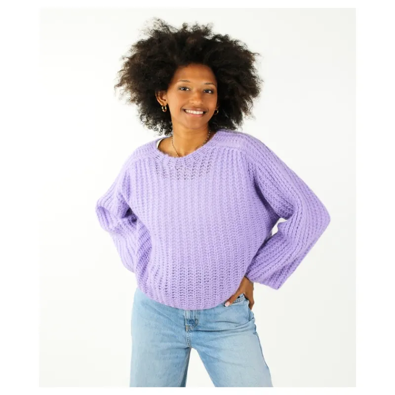 MAGLIA GIROCOLLO  IN MOHAIR HOZONE- Maglieria
