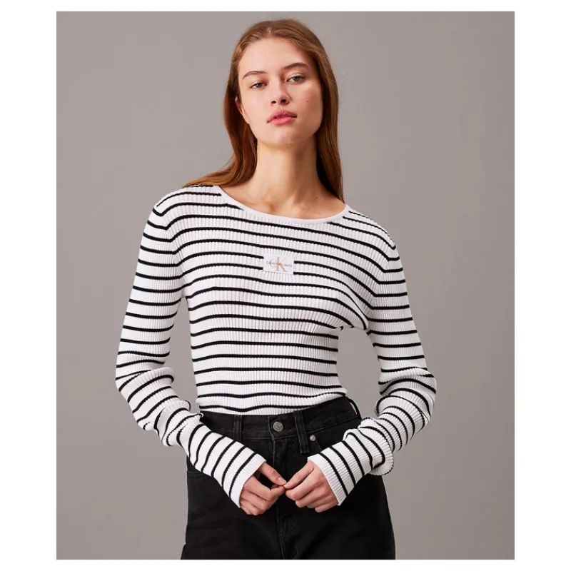 MAGLIA IN LYOCELL A COSTINE CALVIN KLEIN JEANS- Maglieria