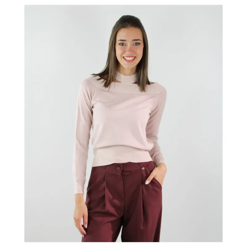 MAGLIA SCOLLO CUT-OUT HOZONE- Maglieria