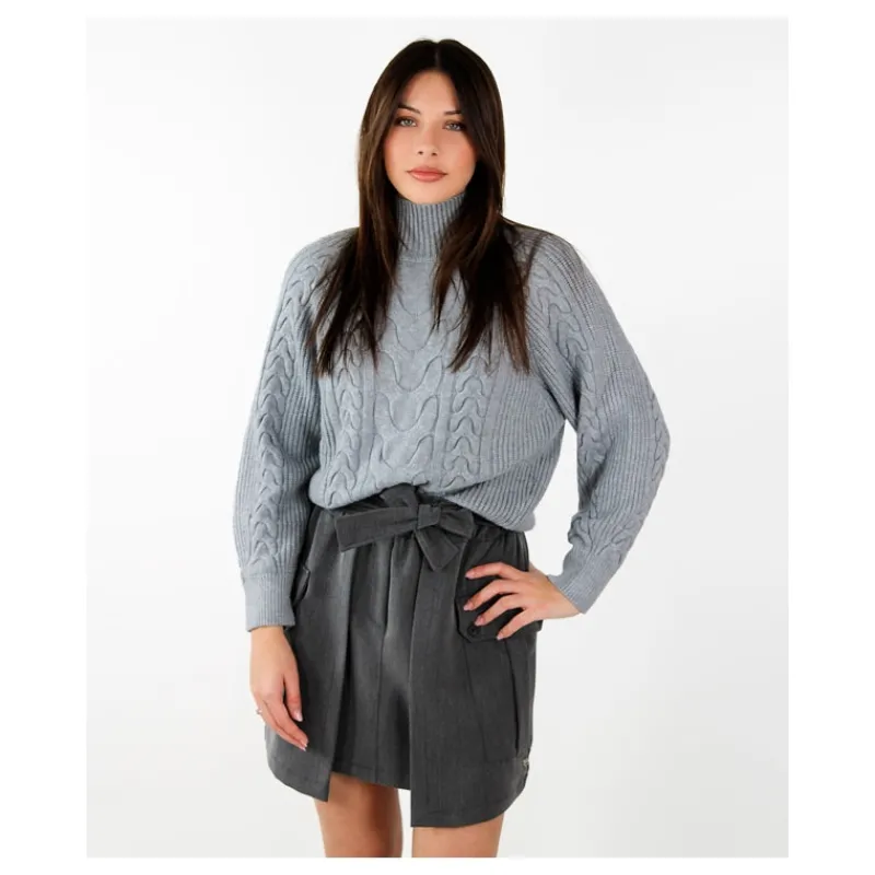 MAGLIONE LUPETTO TRECCE HOZONE- Maglieria