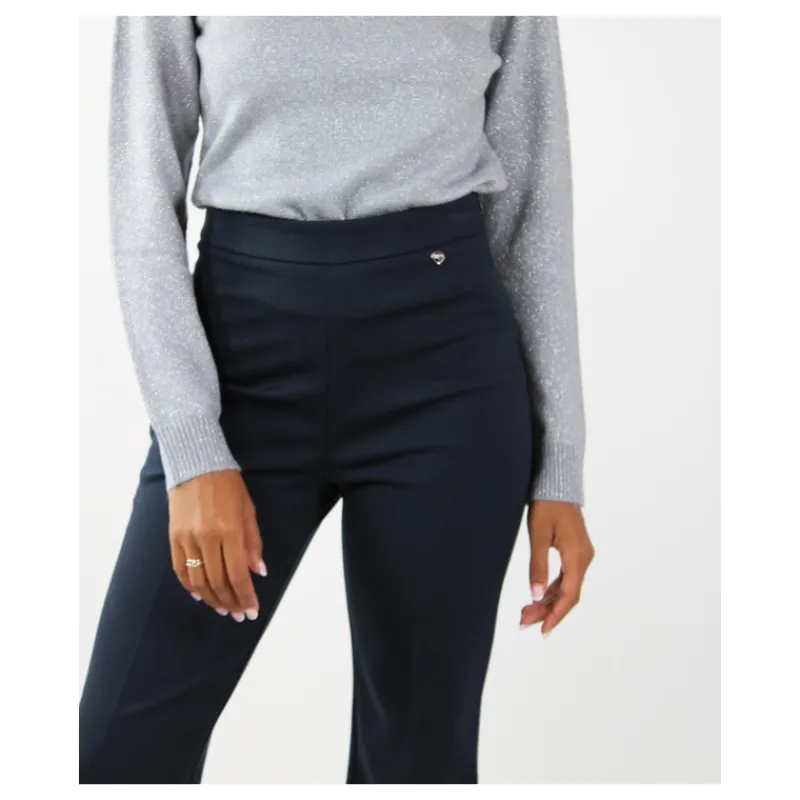 PANTALONE FLARE IN JERSEY HOZONE- Pantaloni