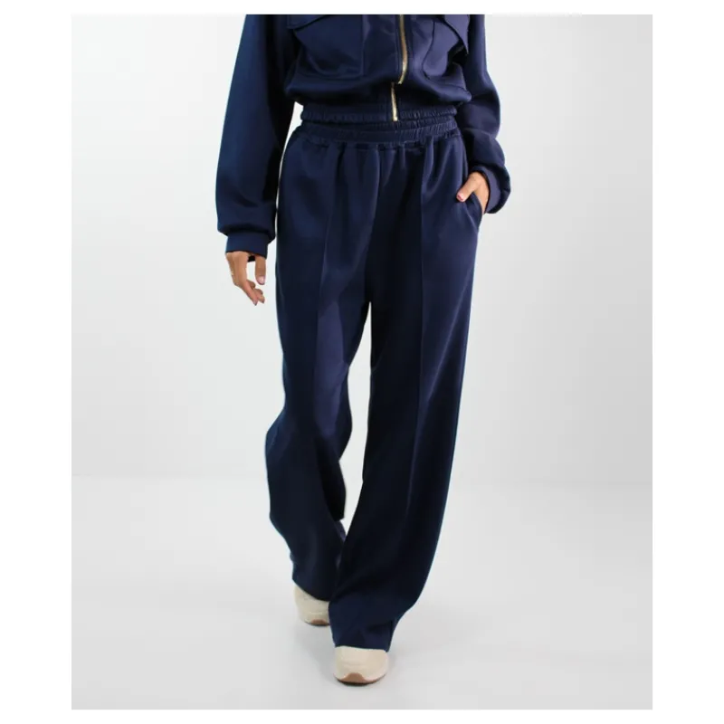 PANTALONE PALAZZO NEOPRENE HOZONE- Pantaloni