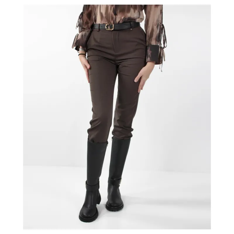 PANTALONE SKINNY IN FRESCOLANA HOZONE- Pantaloni