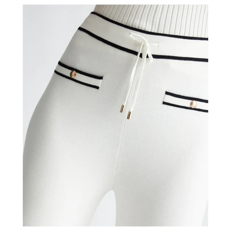 PANTALONI IN MAGLIA DI MISTO SETA LIU°JO- Pantaloni