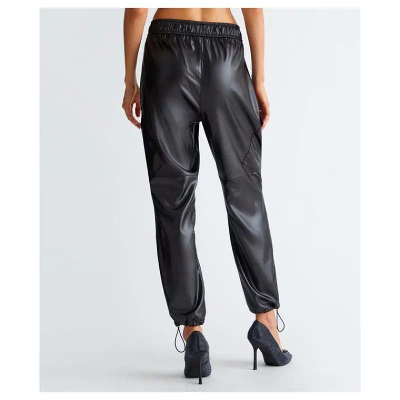 PANTALONI JOGGING IN TESSUTO SPALMATO LIU°JO- Pantaloni