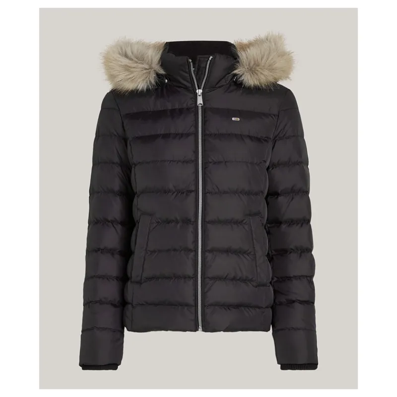 piumino_aderente_con_fini_4.webp PIUMINO ADERENTE CON FINITURA SUL CAPPUCCIO TOMMY JEANS- Capi Spalla