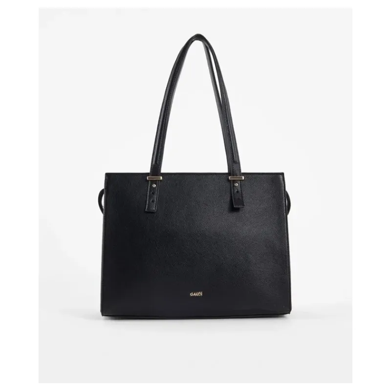 SHOPPING BAG NERA CON BORCHIE GAUDI'- Accessori