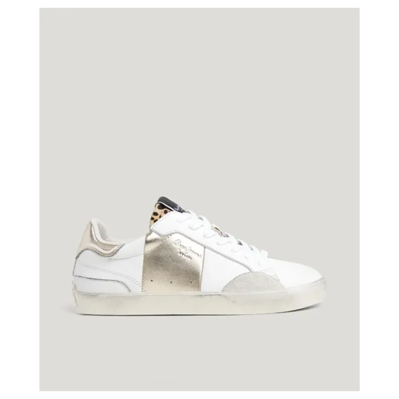 SNEAKER IN PELLE CON DETTAGLI METALLICI PEPE JEANS- Accessori