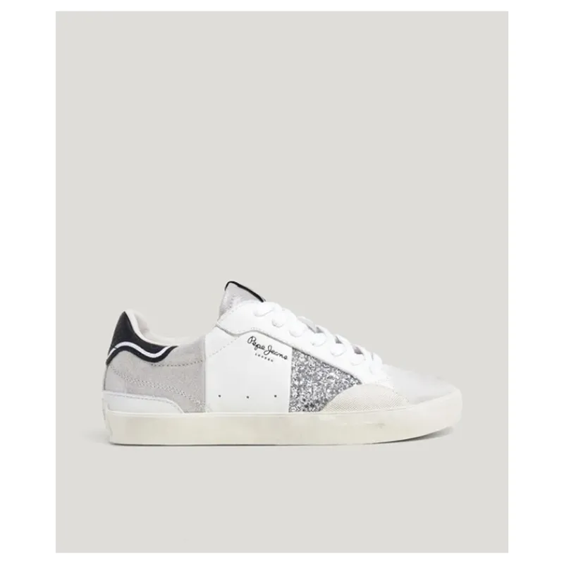 SNEAKER IN PELLE CON DETTAGLI GLITTER PEPE JEANS- Accessori
