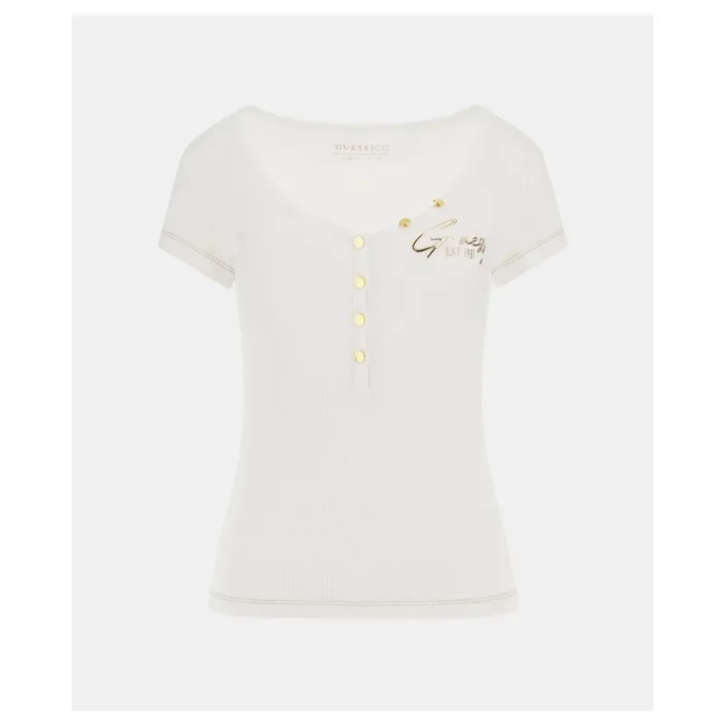 top_scollo_a_v_con_botton_4.webp TOP SCOLLO A V CON BOTTONI GUESS- T-shirt & Top