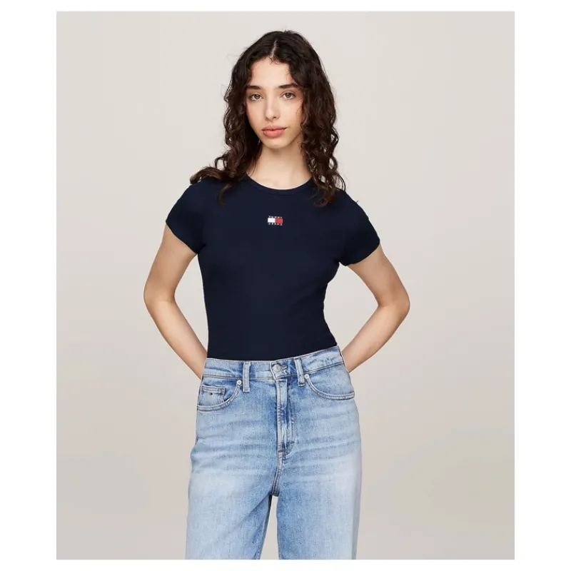 tshirt_a_coste_con_badge__7.webp T-SHIRT A COSTE CON BADGE TOMMY JEANS- T-shirt & Top