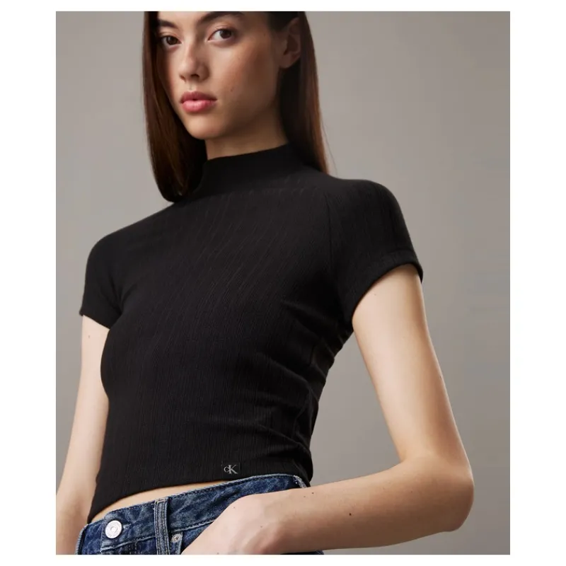 tshirt_a_costine_testuriz_4.webp T-SHIRT A COSTINE TESTURIZZATA CALVIN KLEIN- T-shirt & Top