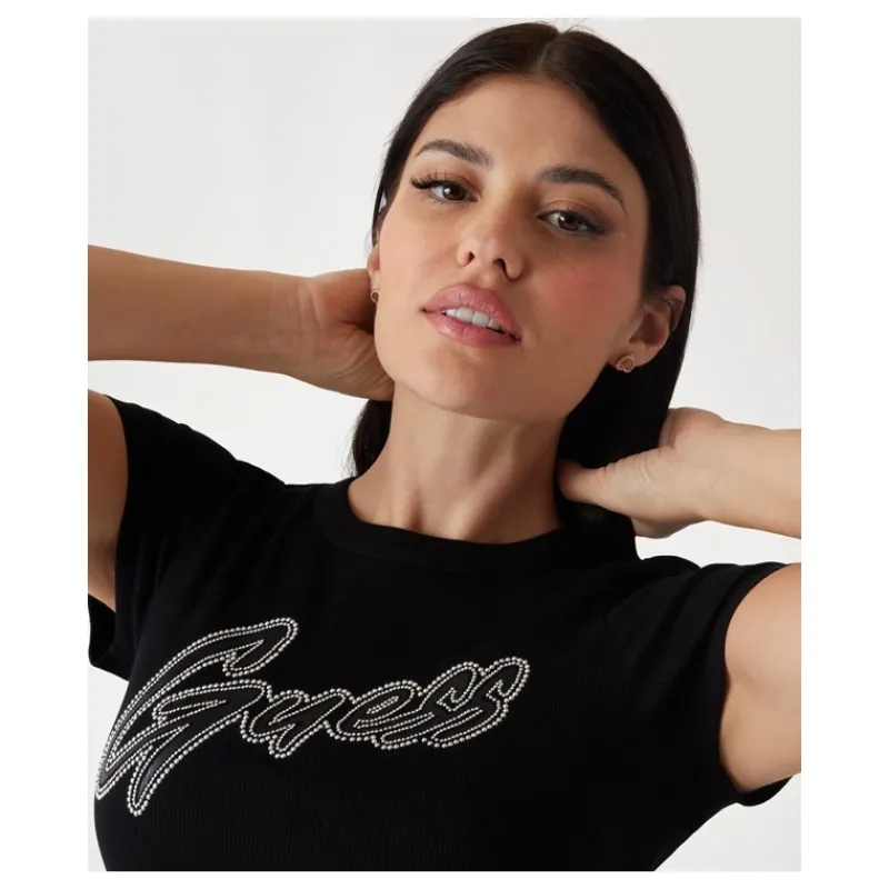 tshirt_con_logo_con_borch_5.webp T-SHIRT CON LOGO CON BORCHIE GUESS- T-shirt & Top