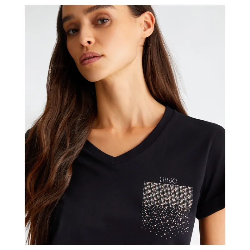 tshirt_con_logo_e_strass__1.webp T-SHIRT CON LOGO E STRASS LIU°JO- T-shirt & Top