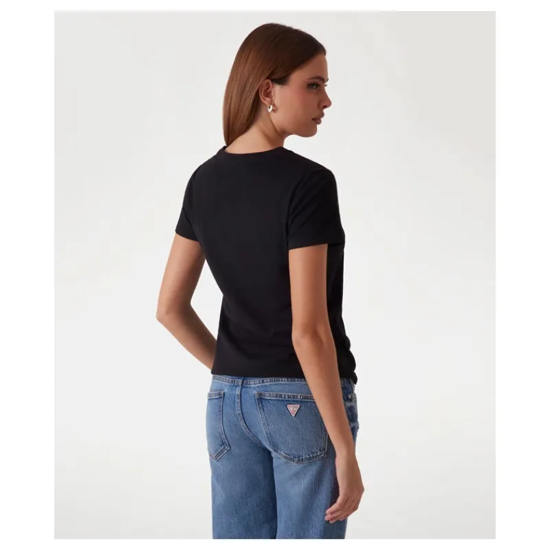 tshirt_con_logo_in_pizzo__7.webp T-SHIRT CON LOGO IN PIZZO GUESS- T-shirt & Top