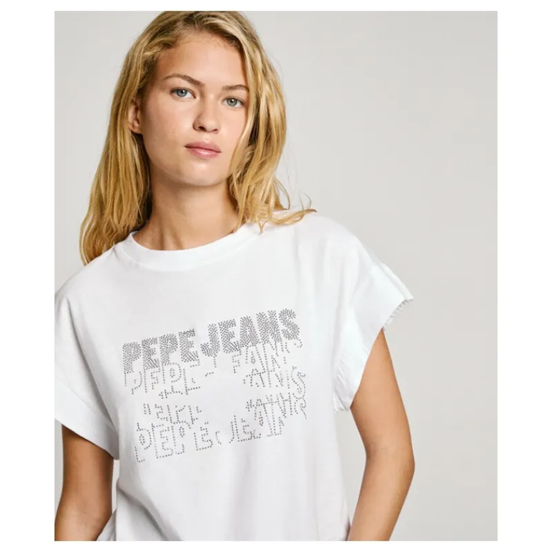 tshirt_con_logo_strass_pe_1.webp T-SHIRT CON LOGO STRASS PEPE JEANS- T-shirt & Top