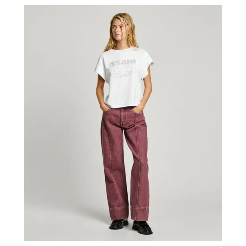 tshirt_con_logo_strass_pe_2.webp T-SHIRT CON LOGO STRASS PEPE JEANS- T-shirt & Top