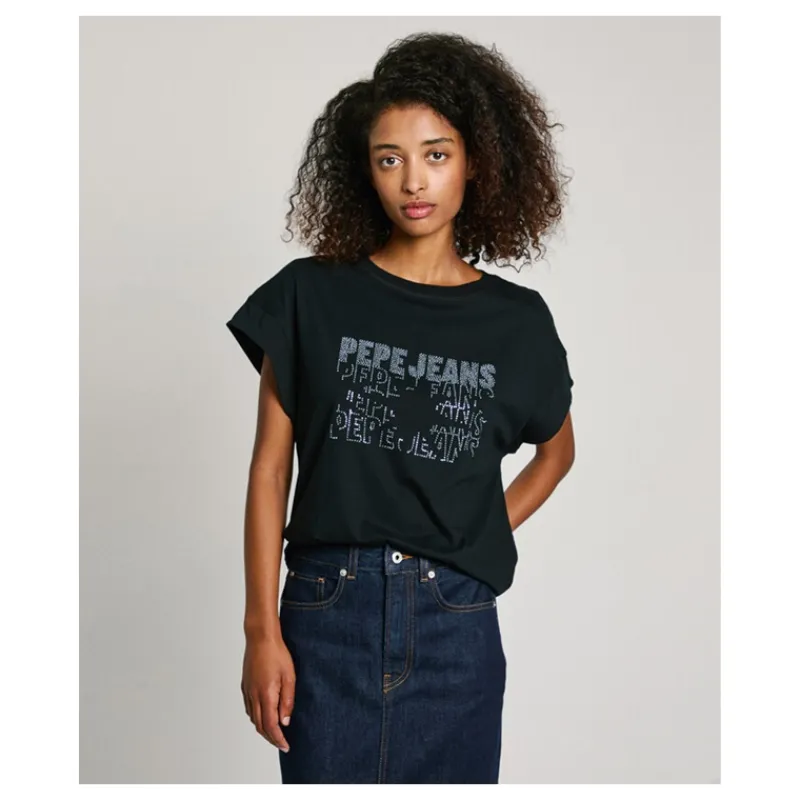 tshirt_con_logo_strass_pe_6.webp T-SHIRT CON LOGO STRASS PEPE JEANS- T-shirt & Top