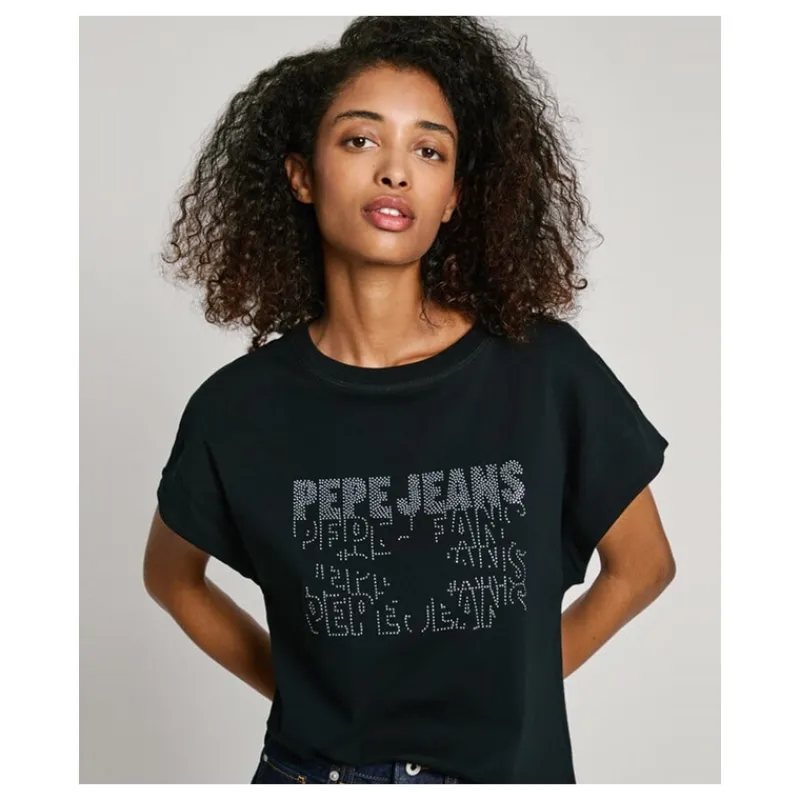 tshirt_con_logo_strass_pe_8.webp T-SHIRT CON LOGO STRASS PEPE JEANS- T-shirt & Top