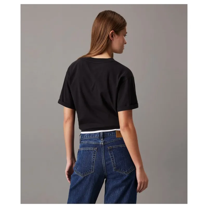 tshirt_con_monogramma_dal_5.webp T-SHIRT CON MONOGRAMMA DAL TAGLIO RELAXED CALVIN KLEIN- T-shirt & Top