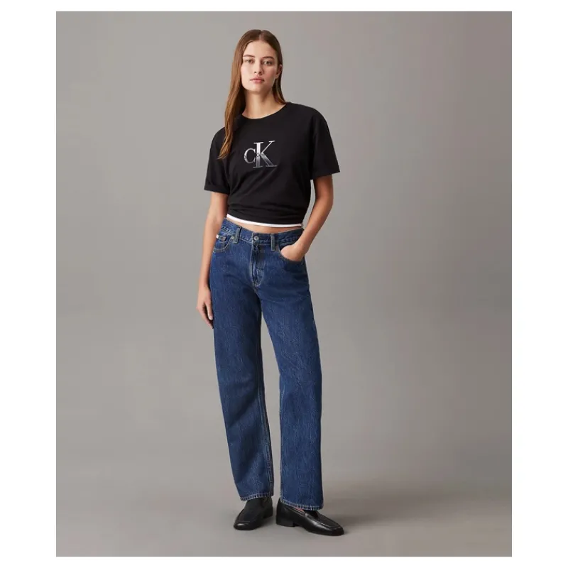 tshirt_con_monogramma_dal_7.webp T-SHIRT CON MONOGRAMMA DAL TAGLIO RELAXED CALVIN KLEIN- T-shirt & Top