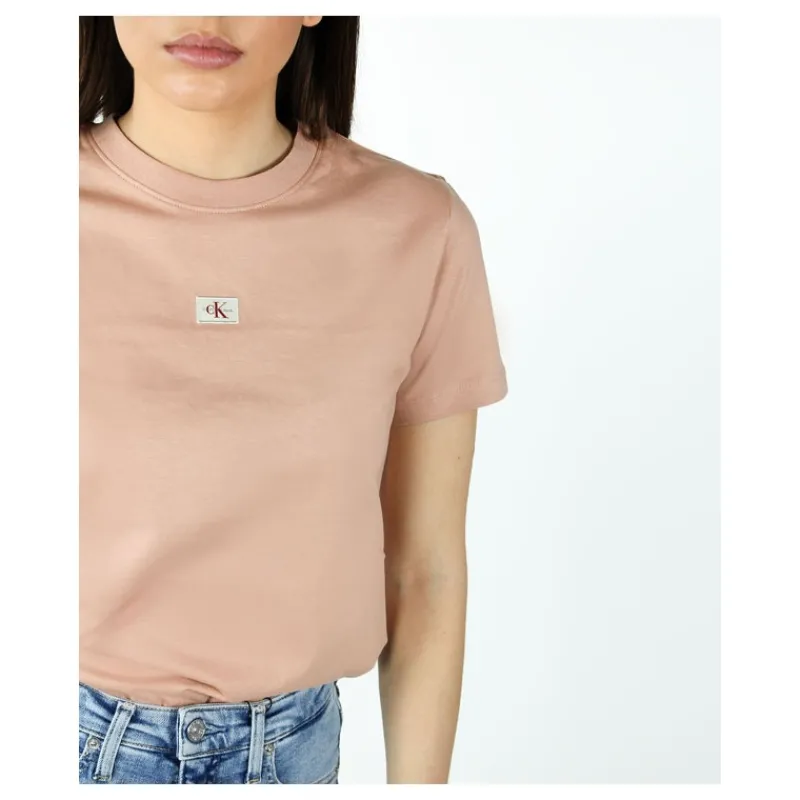 T-SHIRT CON PATCH CON LOGO CALVIN KLEIN JEANS- T-shirt & Top