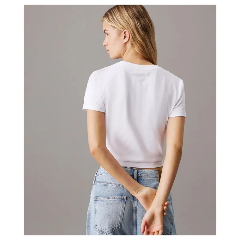 tshirt_con_stemma_corta_s_2.webp T-SHIRT CON STEMMA CORTA SLIM CALVIN KLEIN JEANS- T-shirt & Top
