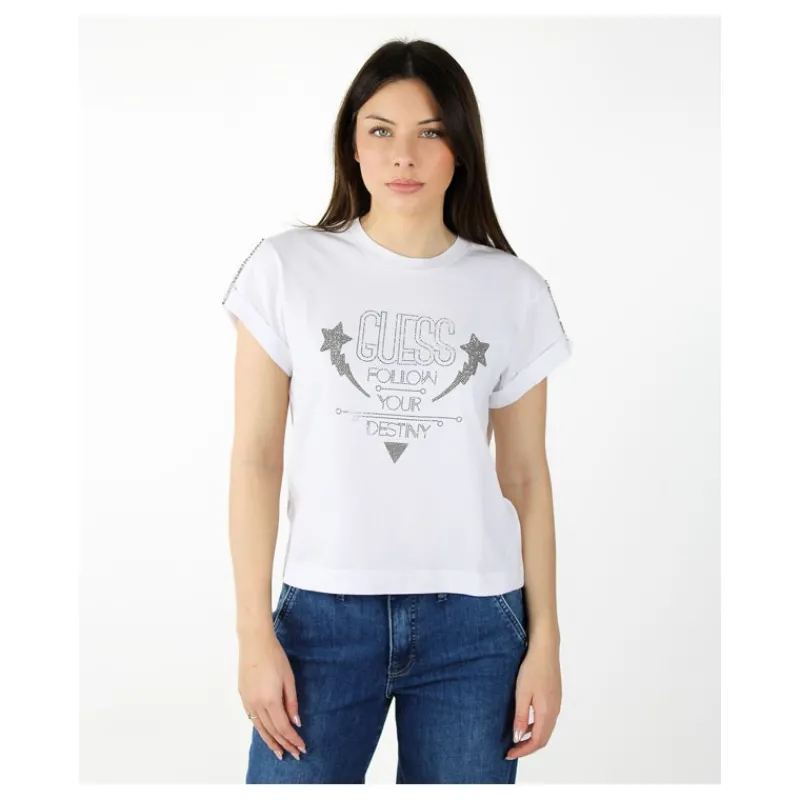 T-SHIRT CON STRASS GUESS- T-shirt & Top