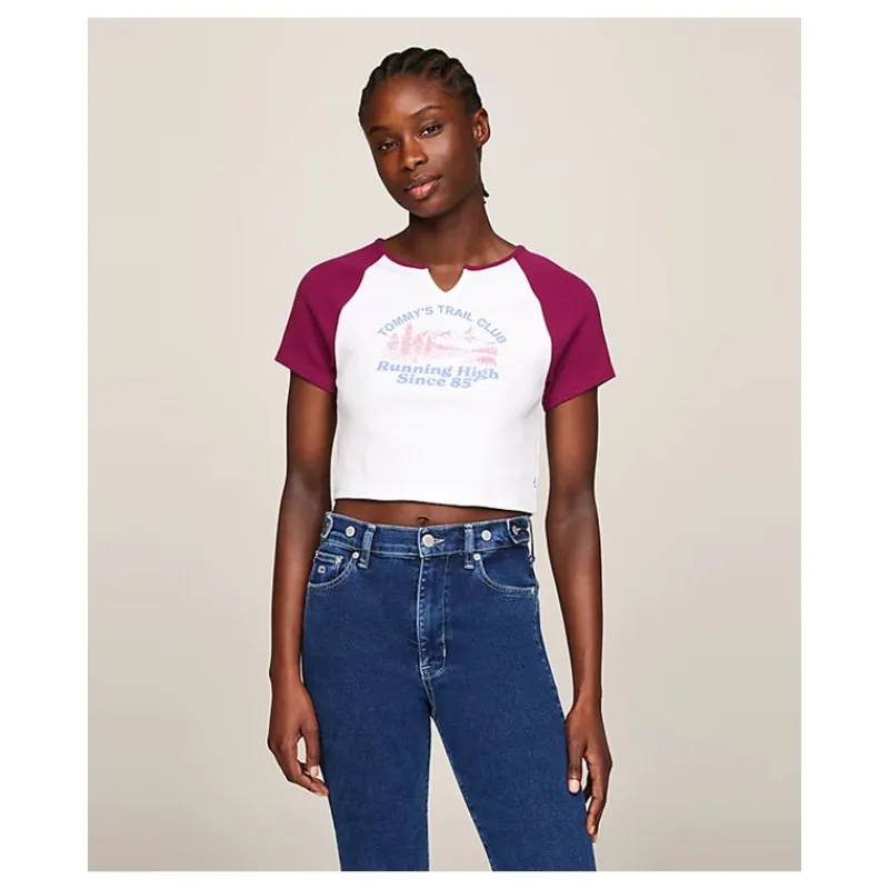 T-SHIRT CROP PREP EXPLORER DUAL GENDER TOMMY JEANS- T-shirt & Top