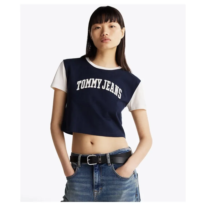 T-SHIRT CROP VARSITY TOMMY JEANS- T-shirt & Top
